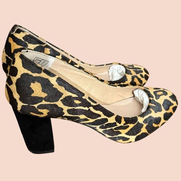 Lands End Leopard Minnie Calf Hair Pumps / SZ: 8.5 / NWT - Picture 3 of 10